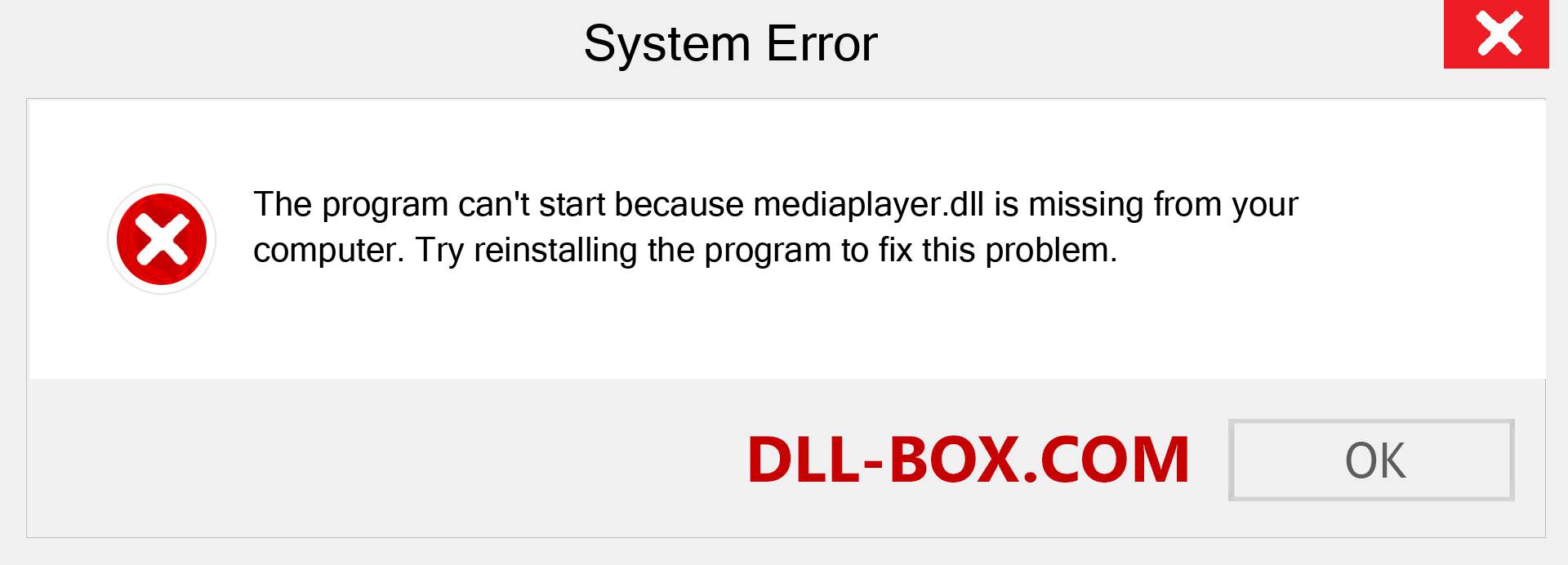  mediaplayer.dll file is missing?. Download for Windows 7, 8, 10 - Fix  mediaplayer dll Missing Error on Windows, photos, images